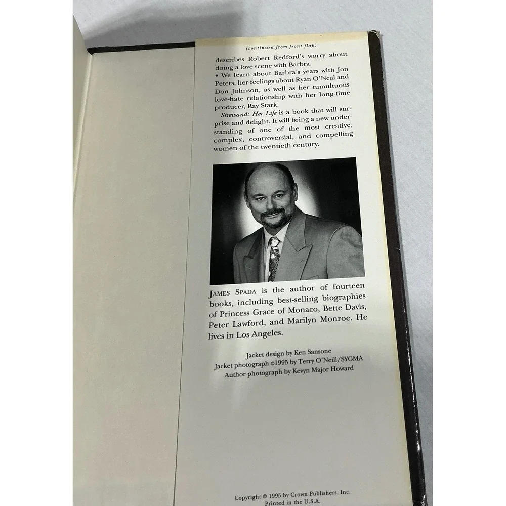 Streisand Her Life James Spada Hardcover Biography Vintage 1995